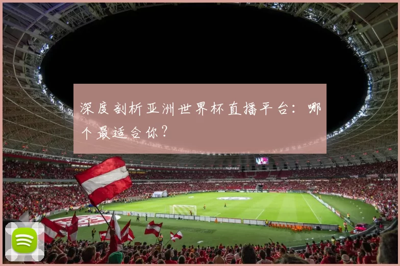 深度剖析亚洲世界杯直播平台：哪个最适合你？