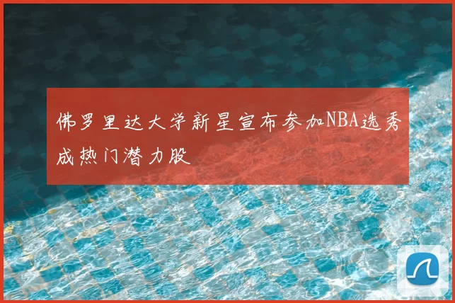 佛罗里达大学新星宣布参加NBA选秀成热门潜力股