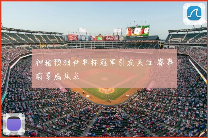 神猪预测世界杯冠军引发关注 赛事前景成焦点